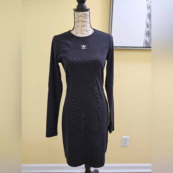 adidas Dresses & Skirts - NWOT Adidas Women's Black Essential Rib Dress, Large